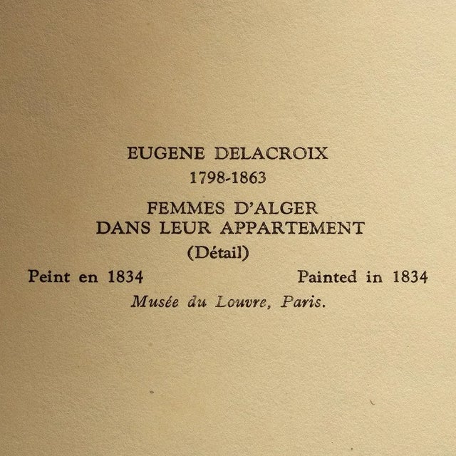 1940s 1940s After Eugene Delacroix "Women of Algiers" (Fragment) First Edition Swiss Photogravure For Sale - Image 5 of 8