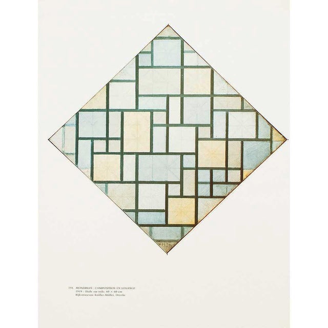 1991 After Piet Mondrian "Diamond Composition", Full-Color Parisian Print For Sale In Dallas - Image 6 of 7