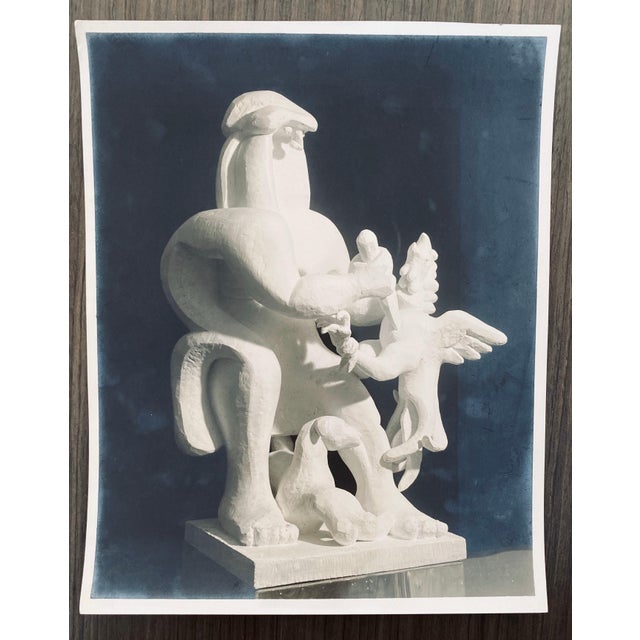 Adolph Studly, Vintage Silver Gelatin Photograph Jacques Lipchitz Bronze Sculpture Photo Signed, 1948 For Sale In Miami - Image 6 of 6