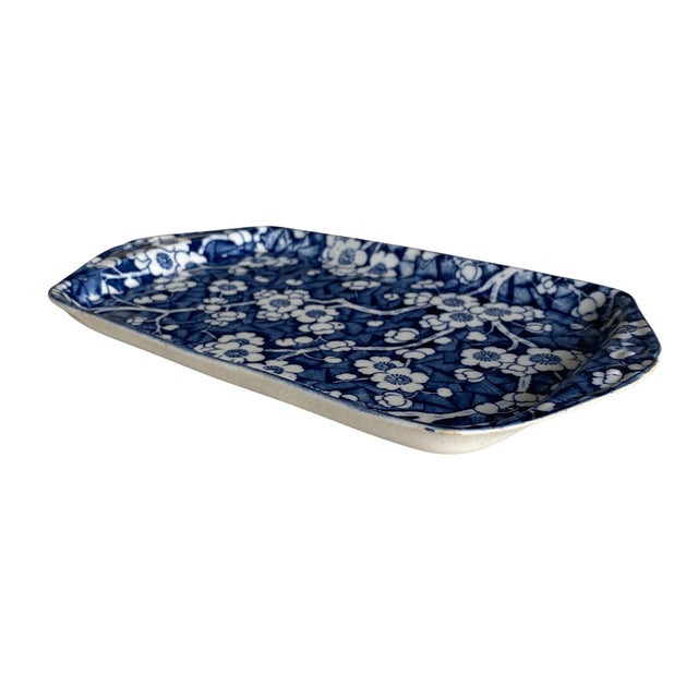 A charming vintage stone china serving dish by Hawthorn, produced in Stoke-on-Trent, England, and dating to approximately...