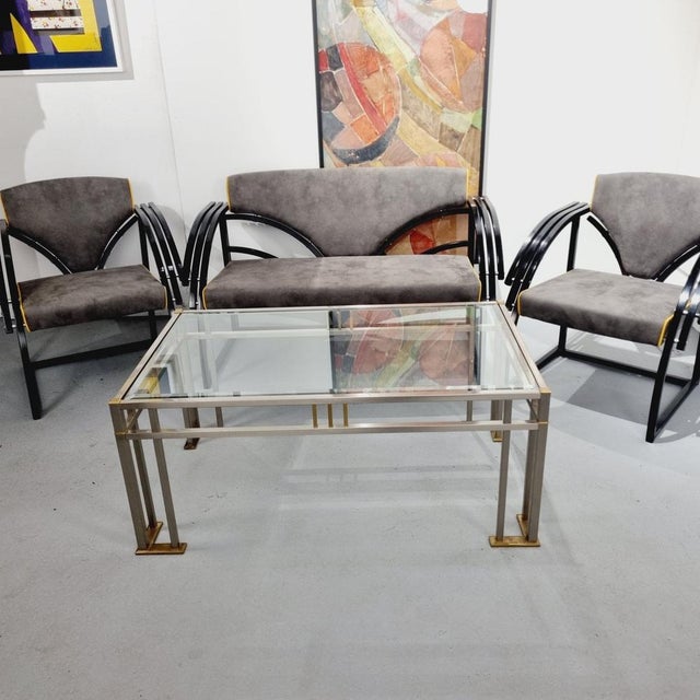 Postmodern Bentwood Lounge Suite, 1980s, Set of 3 For Sale - Image 12 of 18