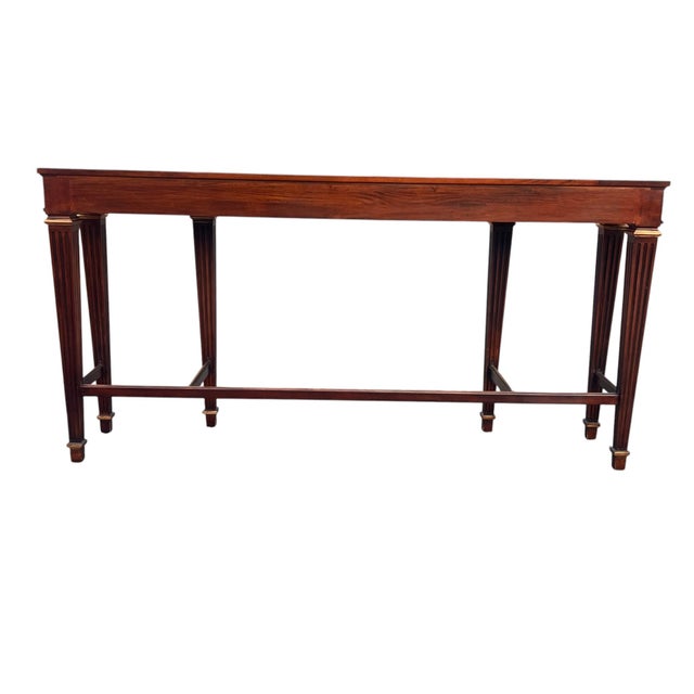 Late 20th Century Hickory White Greek Key Console For Sale - Image 12 of 18