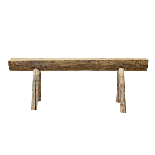 Scandinavian Handmade Log Benches, 1950, Set of 2 For Sale - Image 10 of 13