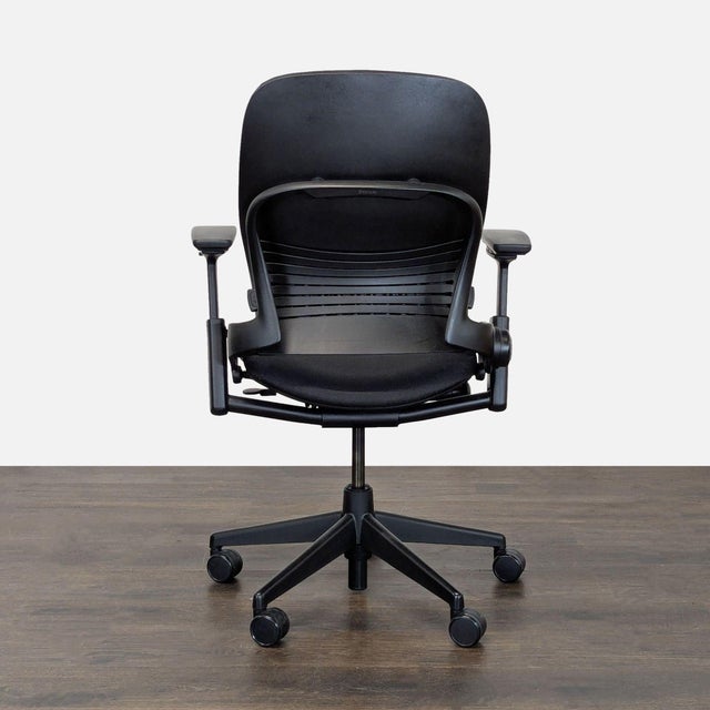 2010s Steelcase Leap Black Ergonomic Office Chair With Adjustable Arms For Sale - Image 5 of 8