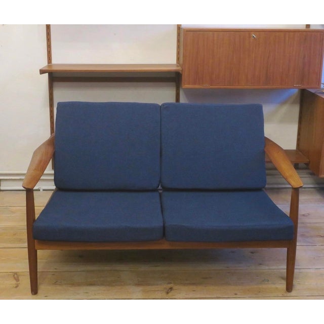 Arne Vodder FD 164 Two-Seater Teak Sofa by Arne Vodder for France and Sohn, Denmark, 1960s For Sale - Image 4 of 9