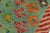 Textile Eclectic Balochi Blue/Red Wool Rug - 3'4''x5'1'' For Sale - Image 7 of 11