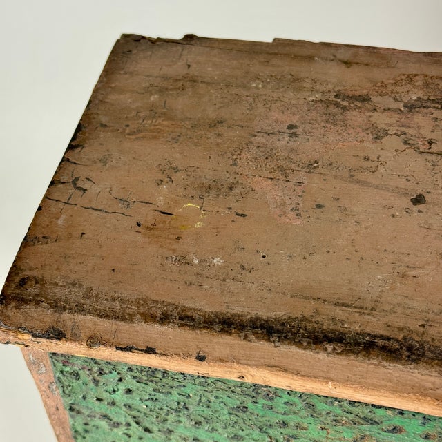 Green Stupendous Americana Primitive Antique Apothecary Cabinet/Chest With Distressed Multi Color Paint For Sale - Image 8 of 18