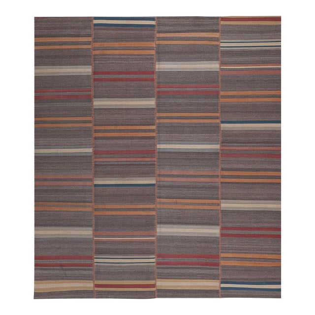 Decorative Oversized Turkish Kilim Rug 9' X 10'3'' For Sale