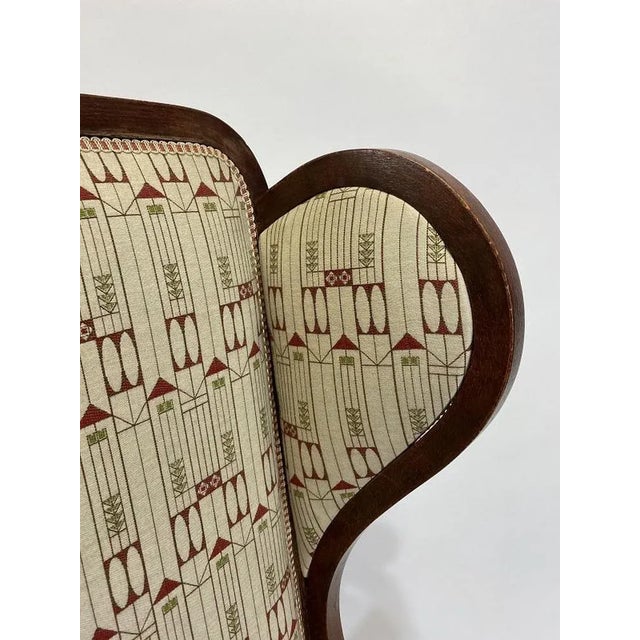 Wood Art Nouveau Wing Chair from Thonet, 1890s For Sale - Image 7 of 8