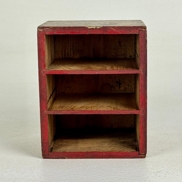 Early 20th Century Small 3 Drawer Wood Chest With Ceramic Knobs, Hand Crafted & Constructed For Sale - Image 13 of 13