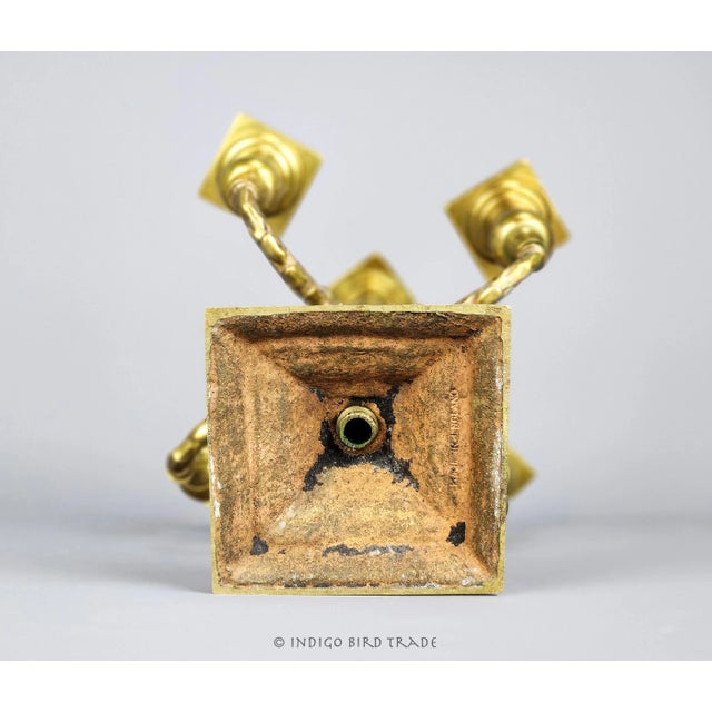 Metal 1880's English Gilt Bronze Candelabra 5 Arms For Sale - Image 7 of 9