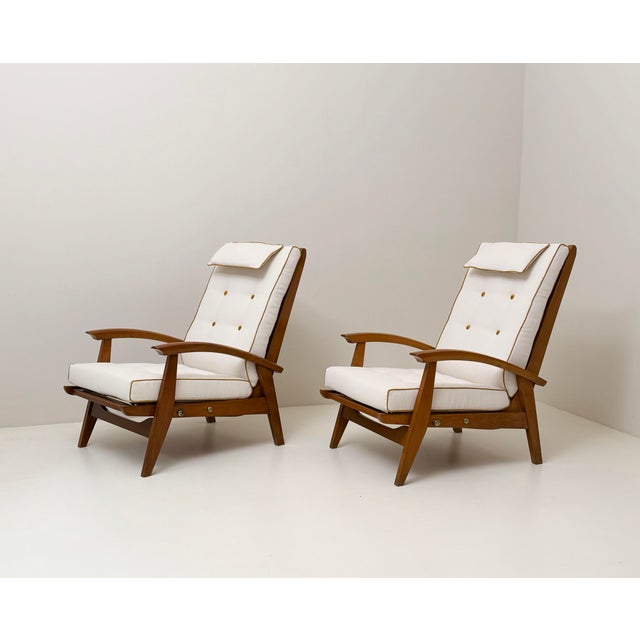 Cerutti Lounge Chairs by Ugo Dalessio, 1950s, Set of 2, in Flawless conditions. Designed 1950 to 1959 This piece has an...