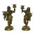 Pair Antique English Figural / Hunting Candlesticks For Sale