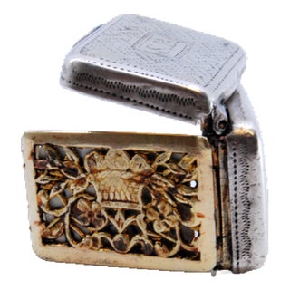 Silver and Gold Vinaigrette Box For Sale