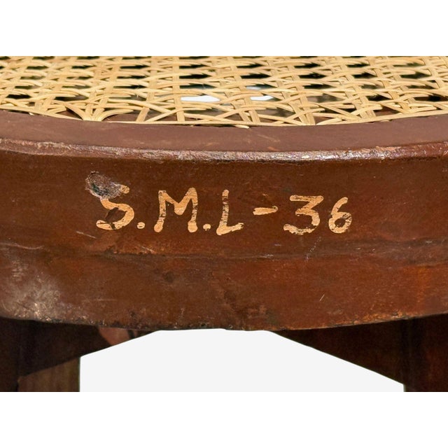 Pierre Jeanneret, Stools, Cane, Teak, Chandigarh, India C. 1960s For Sale - Image 9 of 12