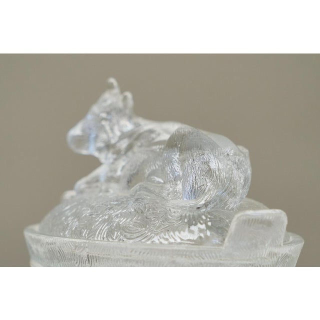 Mid-20th Century Lidded Box with Cow in Glass, 1940s For Sale - Image 10 of 11