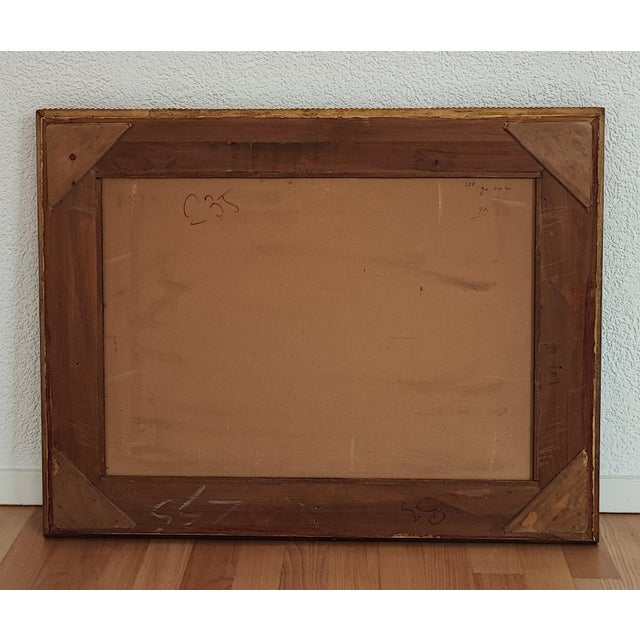 Ezelino Briante, Busy Shopping Street, Oil on Cardboard, 1960s, Framed For Sale - Image 9 of 10