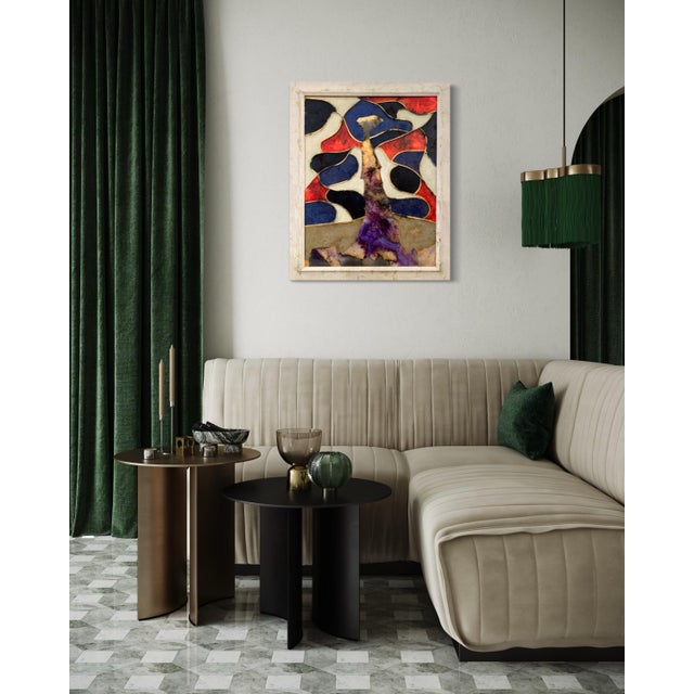 Metal Andrea Stella "Party of Colors" Gold Leaf Oil Mixed Media Painting, Figurative, Italian Contemporary Art, 2010 For Sale - Image 7 of 10