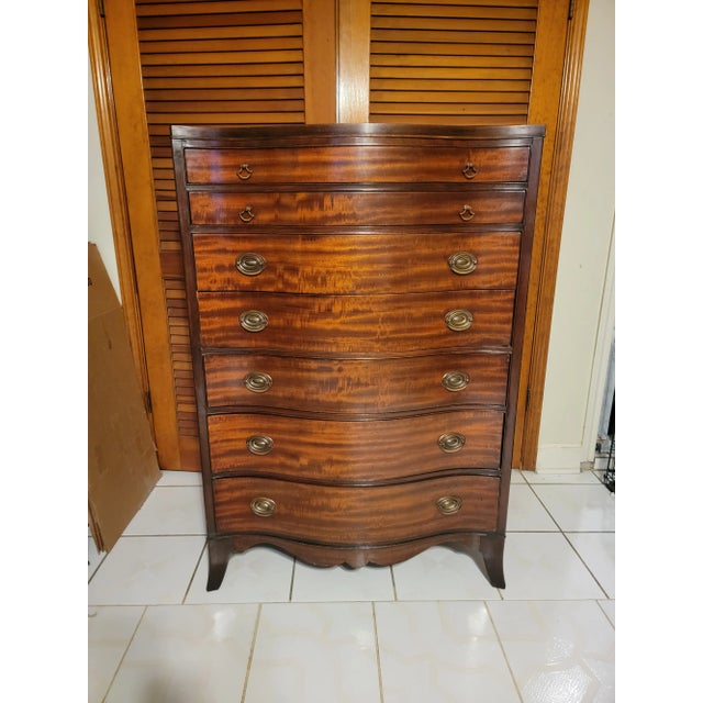 20th Century Drexel Heritage Chatham House Group Mahogany Chest For Sale - Image 9 of 13