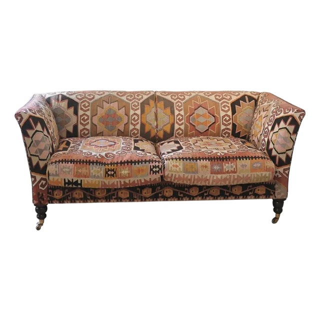 English George Smith Kilim Sofa For Sale