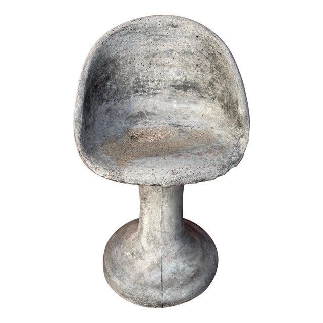 Mid 20th Century Willy Guhl Style Sculptural Concrete Garden Chair For Sale