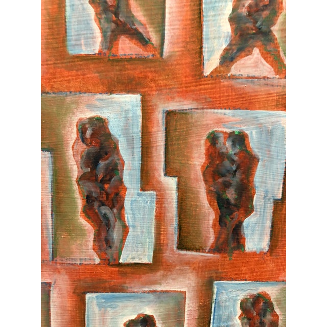 Matthias Alfen, Matthias Alfen German Sculptor Modern Expressionist Painting Psychogram For Sale - Image 4 of 4
