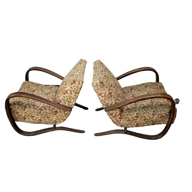 Set of Art Deco No. H-269 Armchairs by Jindrich Halabala for Gebrüder Thonet, 1930s For Sale - Image 9 of 9