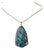 Vintage Sterling Silver Necklace With Turquoise Pendant For Sale