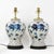 Pair of Vintage Brunschwig & Fils Cadiz Table Lamps - Blue and Cream Ceramic With Boar and Deer Motif For Sale - Image 15 of 15