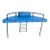 Vintage Postmodern Blue Lacquer Demi-Lune Writing Desk or Vanity For Sale