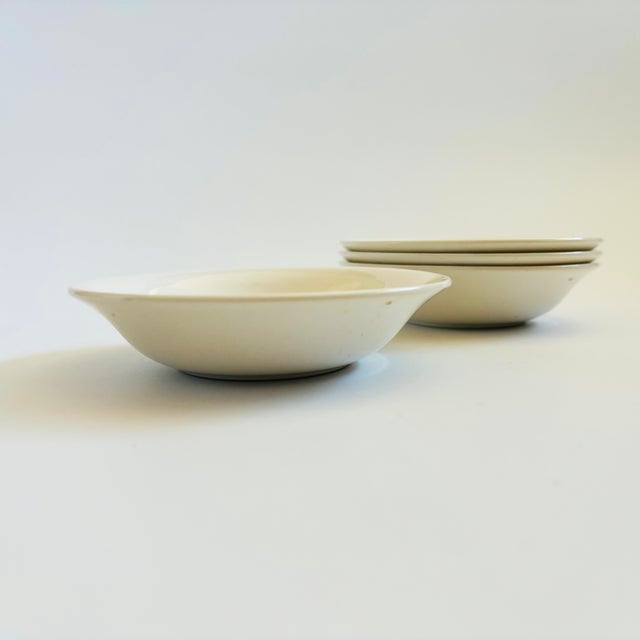 Mid 20th Century Mid Century American Ironstone Blue Flower Small Bowls - Set of 4 For Sale - Image 5 of 8