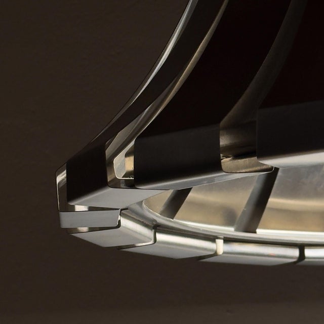 Vintage Metal Pendant Lamp attributed Elio Martinelli for Martinelli Luce, Italy, 1960s For Sale - Image 17 of 18