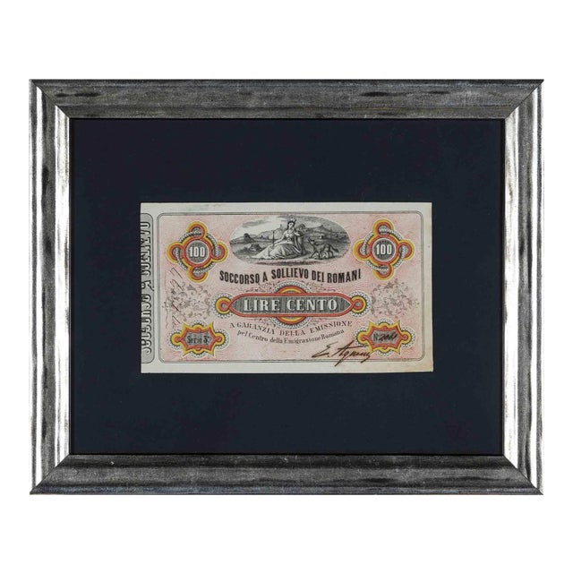 Unknown, Old Debit Receipt, Original Etching, Early 20th-Century For Sale