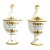 Apothecary Jars Pair 1960s Signed Italy For Sale