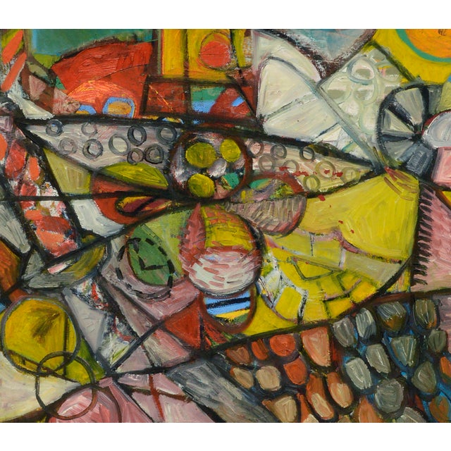 American Colorful Samurai, Large-Scale Modern Figural Geometric Abstract by Susan Baker For Sale - Image 3 of 9