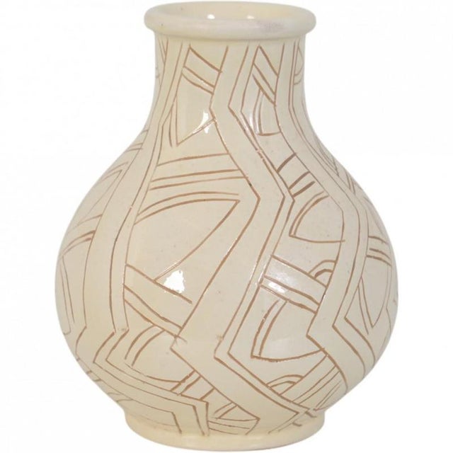 1940s White Ceramic Vase by Herman Kæhler, 1940s For Sale - Image 5 of 5