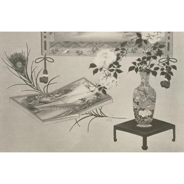 Still Life with Mount Fuji and Floral Vase, 1800s, Paper For Sale - Image 4 of 10