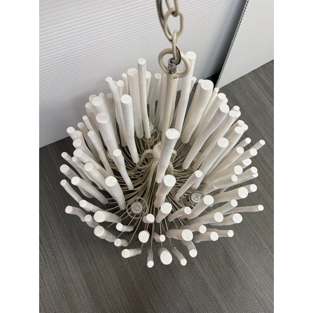 Design Plus Gallery presents the Tilda White Chandelier from Arteriors Home. The light fixture offers a myriad of matte...