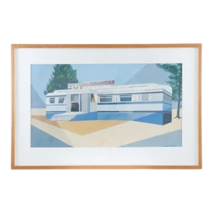 Virginia Hanson Signed Painting “Collin’s Diner”
