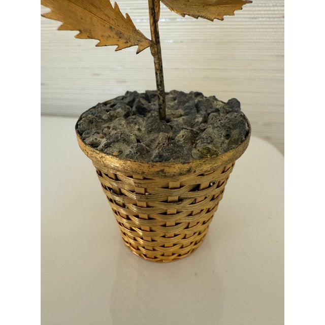 Gilt Sterling Potted Peony Flower Attributed to Janna Thomas for Tiffany & Co For Sale - Image 4 of 9