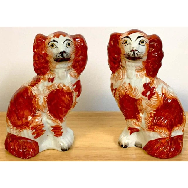 19th Century 19th Century Red Staffordshire Spaniels - a Pair For Sale - Image 5 of 7