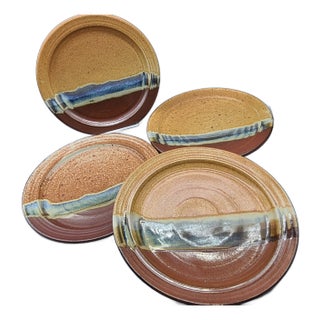 Sunset Canyon Pottery Dinner Plates- Set of 4 For Sale