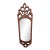 Vintage 1970s Carved Wooden Art Nouveau Style Wall Mirror For Sale