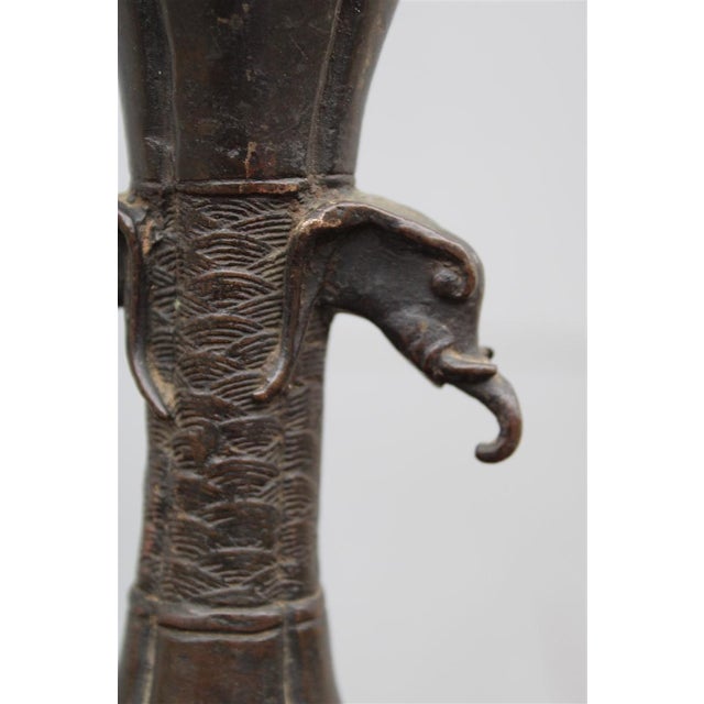 Antique Japanese Vase in Bronze with Elephants, 1700 For Sale - Image 10 of 16