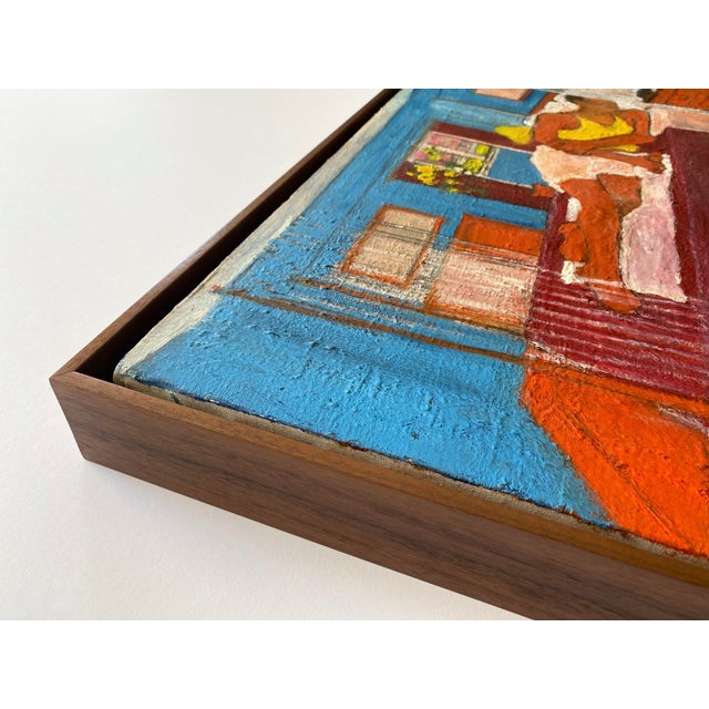 Various Artists Matisse Style Vintage Mid Century Modernist " Bedroom, Afternoon Napping " Framed Original Post-Impressionist Impasto Oil Painting on Linen For Sale - Image 4 of 18