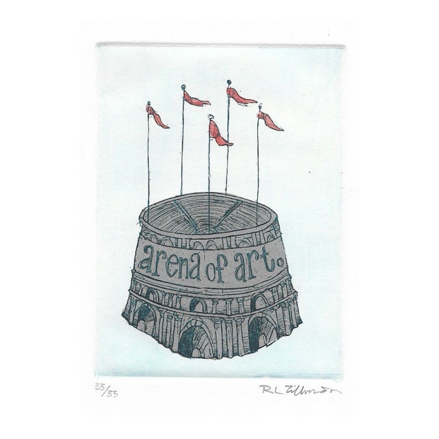 1990s Arena of Art Etching by Williamson For Sale