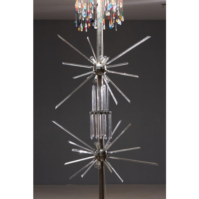 Glass and Metal Floor Lamp by René Roubíček for Nový Bor, 1960s For Sale - Image 4 of 13
