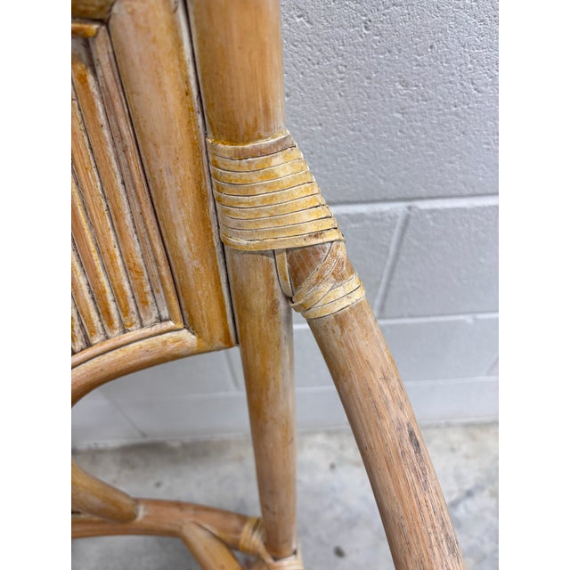 Contemporary Mid 20th Century 4 McQuire Rattan, Pencil Reed Dining Chairs. Coordinate Well With Our Sheaf of Wheat Tables. For Sale - Image 3 of 10