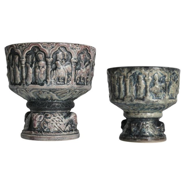 Mid-Century Relief Ceramic Bowls from Michael Andersen & Son, 1960s, Set of 2 For Sale - Image 15 of 15