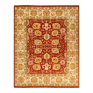 Ottoman, One-of-a-Kind Hand-Knotted Area Rug - Red, 8' 1" x 10' 1"